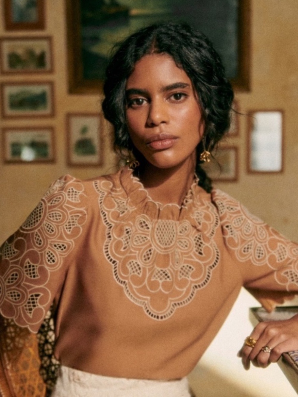 NWOT Sézane Louisah Blouse 34 USA 2